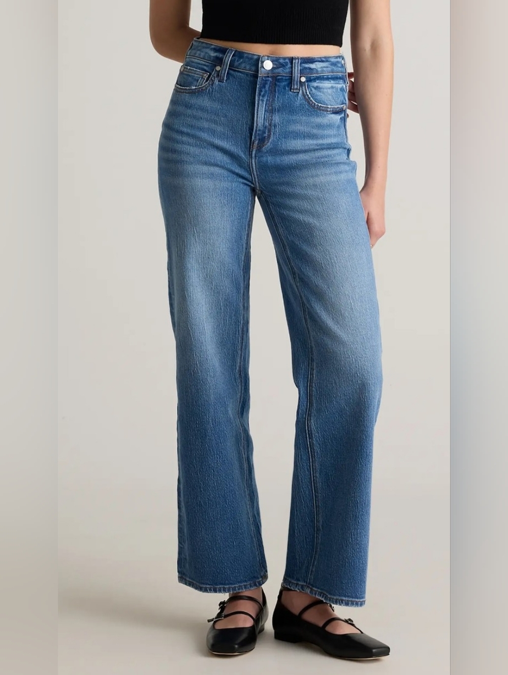 Quince Bella Stretch Relaxed Straight Jeans